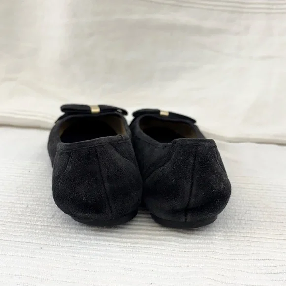 Michael Kors Milan Suede Ballet Flats in Black - Picture 6 of 12